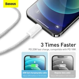 Thumbnail Dây Cáp Baseus PD 20W Nối Đầu USB-C Sang Đầu Sạc Nhanh Hỗ Trợ Truyền Dữ Liệu 480Mbps 2