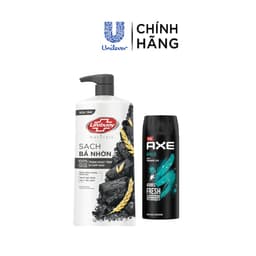 Thumbnail Combo Sữa tắm Lifebuoy Detox và Bảo vệ khỏi vi khuẩn 800gr(Chai) và Xịt nước hoa nam toàn thân AXE135ml 2