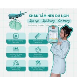 Thumbnail Khăn Tắm Nén Thư Giãn Tiệt Trùng DR.SERA, Tiện Lợi Mang Đi Du Lịch, An Toàn - Daily Beauty 4