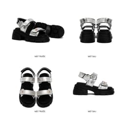 Thumbnail THEWOLF Giày Tăng Chiều Cao Sandal NamNữ THEWOLF ESSENTIAL HIGH SANDAL Đế Cao Lót Êm Ái Quai Dán-Đen Kem Beige Nâu Bạc 4