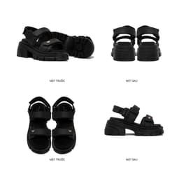 Thumbnail THEWOLF Giày Tăng Chiều Cao Sandal NamNữ THEWOLF ESSENTIAL HIGH SANDAL Đế Cao Lót Êm Ái Quai Dán-Đen Kem Beige Nâu Bạc 2