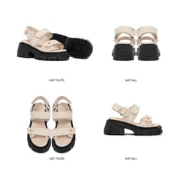 Thumbnail THEWOLF Giày Tăng Chiều Cao Sandal NamNữ THEWOLF ESSENTIAL HIGH SANDAL Đế Cao Lót Êm Ái Quai Dán-Đen Kem Beige Nâu Bạc 3