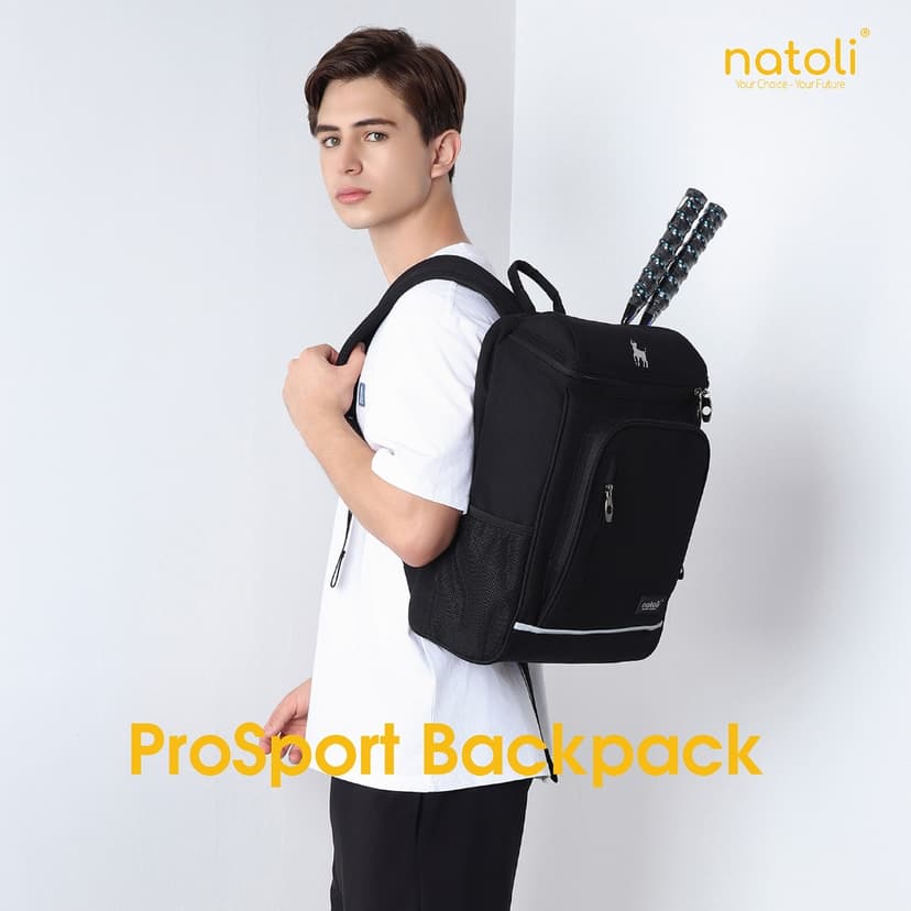 Ảnh Balo cầu lông thể thao NATOLI đựng giày, đựng vợt cầu lông, chống nước cao cấp BST ProSport Backpack B26 2