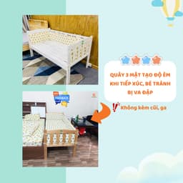 Thumbnail Quây Giường Cũi Ghép 3 Mặt GOLDCAT Bao Gồm Ruột Bông Và Vỏ Chất Vải Cotton Mềm Mát, Cắt May Theo Yêu Cầu 4