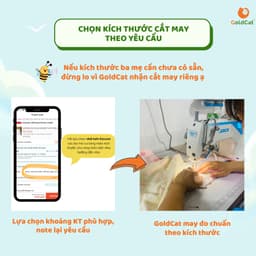 Thumbnail Quây Giường Cũi Ghép 3 Mặt GOLDCAT Bao Gồm Ruột Bông Và Vỏ Chất Vải Cotton Mềm Mát, Cắt May Theo Yêu Cầu 3