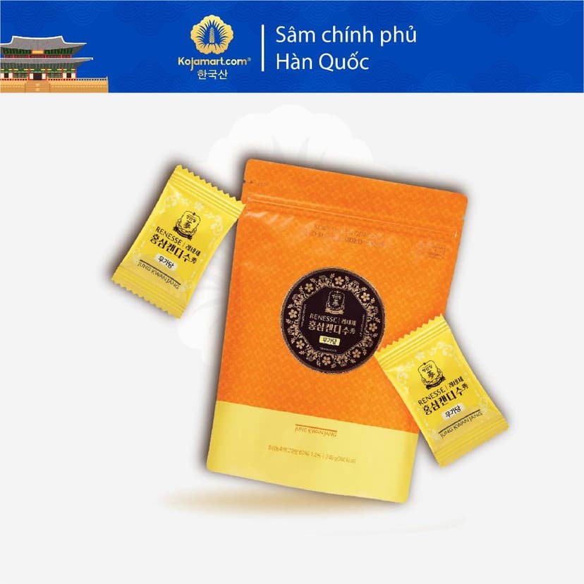 Ảnh Kẹo Hồng Sâm Không Đường KGC Jung Kwan Jang Hàn Quốc 2
