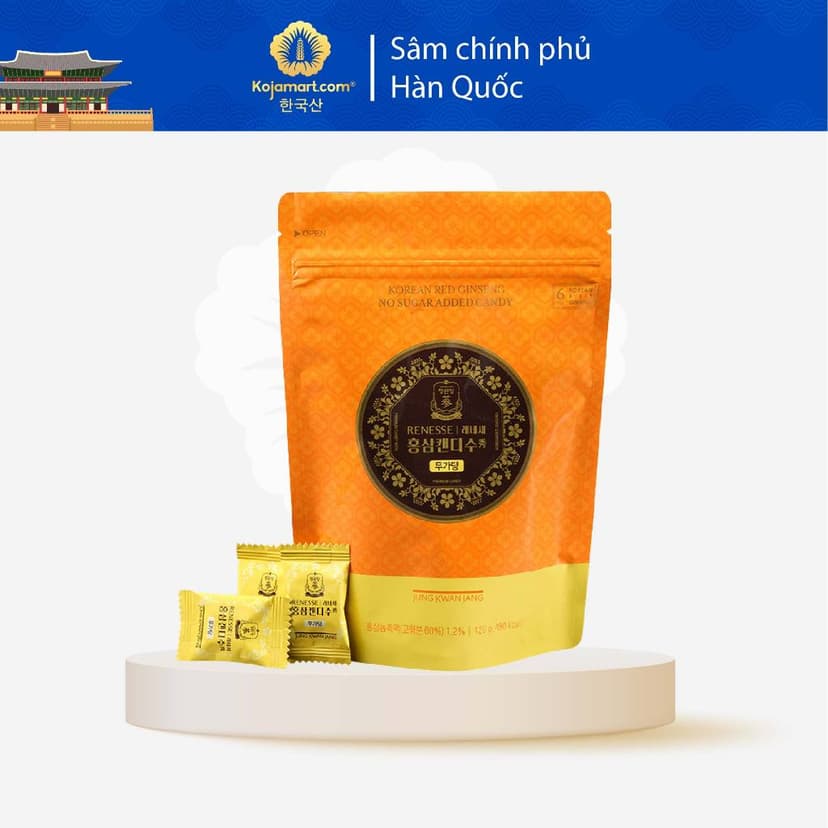 Ảnh Kẹo Hồng Sâm Không Đường KGC Jung Kwan Jang Hàn Quốc 1