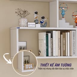 Thumbnail Kệ Sách Gỗ Treo Tường FIVO FB44 Đa Năng, Thiết Kế Âm Tường, Chất Liệu Gỗ Dày Chống Ẩm, Dễ Dàng Lắp Ráp 2