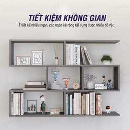 Thumbnail Kệ Sách Gỗ Treo Tường FIVO FB44 Đa Năng, Thiết Kế Âm Tường, Chất Liệu Gỗ Dày Chống Ẩm, Dễ Dàng Lắp Ráp 3