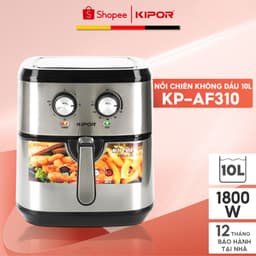 Thumbnail Nồi chiên không dầu KIPOR KP-AF310-10L-Điều khiển cơ RAPID AIR nướng đối lưu-chống dính-Bảo hành tại nhà 12 tháng 1