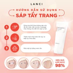 Thumbnail Bộ đôi Kem Dưỡng Trắng 50ml và Sáp Tẩy Trang 100g LANCI giúp làm sạch sâu và dưỡng trắng da 2