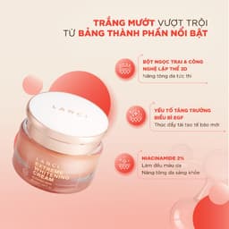 Thumbnail Bộ đôi Kem Dưỡng Trắng 50ml và Sữa Rửa Mặt 100g LANCI giúp dưỡng trắng và làm sạch da 4