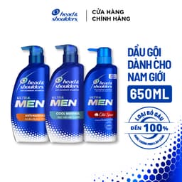 Thumbnail Dầu Gội Sạch Gàu HEAD & SHOULDERS Ultra Men Bạc Hà Mát Lạnh/ Ngăn Rụng Tóc/ Hương Nước Hoa - Chai 650ML 2