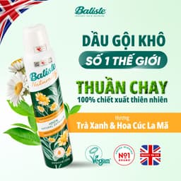 Thumbnail Dầu Gội Khô Batiste Naturally 100% Thuần Chay Thiên Nhiên Từ Trà Xanh & Cúc La Mã 200ml (Greentea & Chamomile) 1