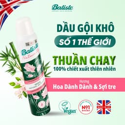 Thumbnail Dầu Gội Khô Batiste Naturally 100% Thuần Chay Thiên Nhiên Từ Măng Tre & Hoa Dành Dành 200ml (Baboo Fibre & Gardenia) 1