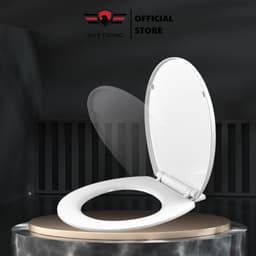 Thumbnail Nắp bồn cầu đủ bộ, nắp bồn cầu kích thước 39x35cm nhà vệ sinh, W.C chất liệu nhựa cao cấp phù hợp với hầu hết bồn cầu 3
