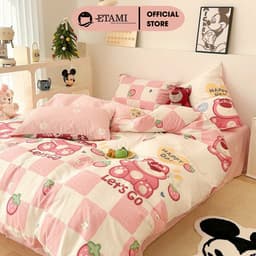 Thumbnail Bộ chăn ga gối cotton poly cute mẫu mới ETAMI miễn phí bo chun ga trải giường 3