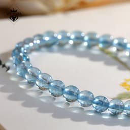 Thumbnail Vòng Tay Thạch Anh Trắng Blue Sky Trong Xanh Brazil MYPAPA - Điều hoà cảm xúc 3