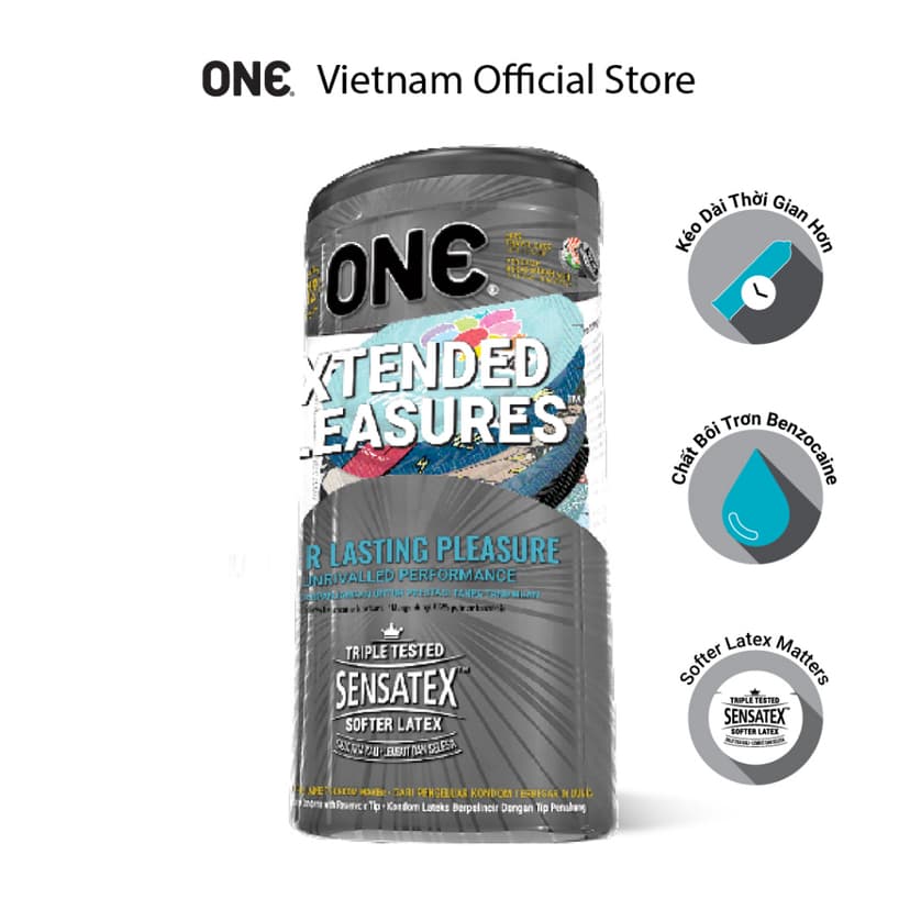 Ảnh Bao Cao Su ONE của Mỹ One Extended Pleasures kéo dài thời gian cực xịn 53mm 1