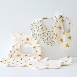 Thumbnail Yếm Tròn Hình Hoa Xô Muslin Siêu Mềm, Mịn Cho Bé Từ Sơ Sinh Đến Khi Ăn Dặm 3