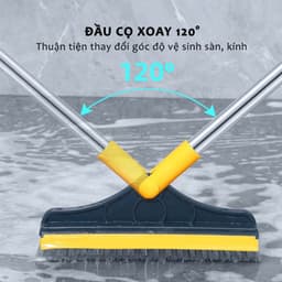 Thumbnail Cây Chổi Cọ Sàn Nhà Vệ Sinh Amalife Thông Minh, Bàn Chải Chà Sàn Nhà Tắm, Gạt Nước Đa Năng Cán Nhôm Cọ Khe Hẹp Góc Tường 3