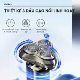 Thumbnail Máy cạo râu Enchen Blackstone 6, 3 đầu cạo nổi linh hoạt, lưỡi dao tự mài - BH 6 tháng 4