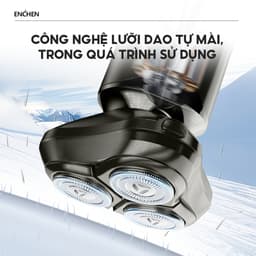 Thumbnail Máy cạo râu Enchen Blackstone 6, 3 đầu cạo nổi linh hoạt, lưỡi dao tự mài - BH 6 tháng 3
