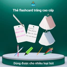 Thumbnail Thẻ flashcard trắng CAO CẤP siêu dày tặng bìa 4D kèm khoen - Tiện Lợi, Nhỏ Gọn và Đa Dạng Màu Sắc 3