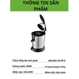 Thumbnail Máy vắt cam công suất cao 350W tự động xoay SOKANY SK-651, SKCZ631 120W, SK623 45W 1