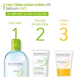 Thumbnail Bộ đôi nước tẩy trang Micellar cho da đầu mụn Bioderma Sebium H2O - 500mlx2 4