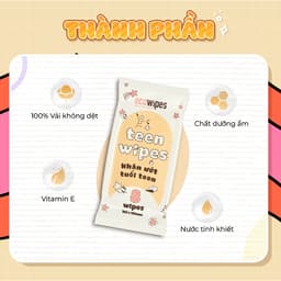 Thumbnail Khăn Ướt Mini ECOWIPES Teen Wipes Không Mùi, Vải Không Dệt Daily Beauty 2