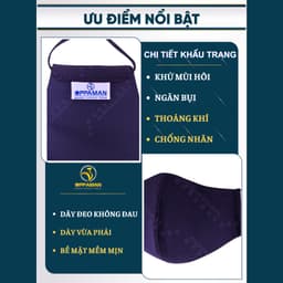 Thumbnail Khẩu trang vải nam chống nắng khẩu trang nam siêu mát thoáng khí cho nam đen OKT1 OPPAMAN 2