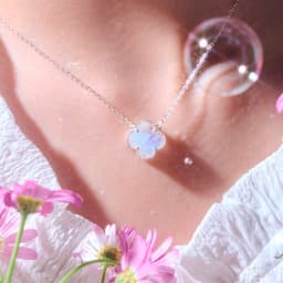 Thumbnail Dây Chuyền 4 Leaf Cỏ 4 Lá Ánh Trăng Bọc Bạc SP006935 Gypsy. 1