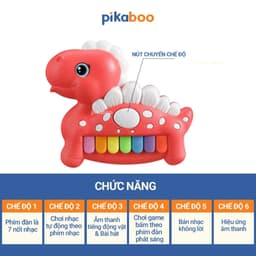 Thumbnail Đồ chơi đàn piano khủng long cao cấp Pikaboo, âm thanh vui nhộn, chất liệu nhựa an toàn cho bé 4