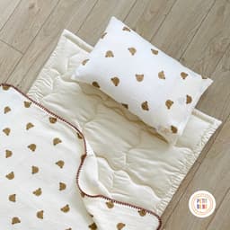 Thumbnail Bộ chăn gối cho bé đi học PETIT BEBE 3 món Tấm lót 70x120cm | Gối nằm 30x50cm | Chăn hè 100x120cm 2