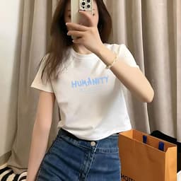 Thumbnail Áo croptop nữ LOZA 'Humanity' form ôm - Áo thun croptop nữ LOZA CR7551 3