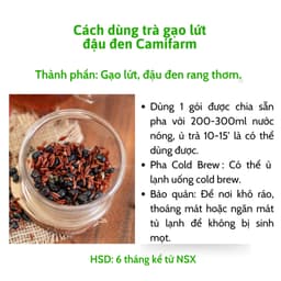 Thumbnail Trà gạo lứt đậu đen Camifarm gạo lứt huyết rồng đậu đen xanh lòng thanh nhiệt lợi sữa tốt cho mẹ và bé 2