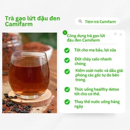 Thumbnail Trà gạo lứt đậu đen Camifarm gạo lứt huyết rồng đậu đen xanh lòng thanh nhiệt lợi sữa tốt cho mẹ và bé 1