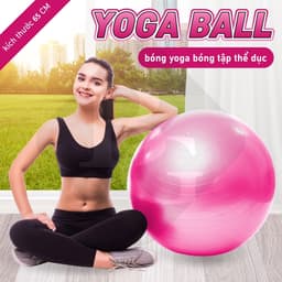 Thumbnail [55cm]  KHÔNG KÈM BƠM BG Bóng Tập Yoga  Nhiều Màu Cao Cấp TÍM-XANH-HỒNG-XÁM 1