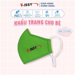 Thumbnail Khẩu Trang Kissy 5D Trẻ Em 6 tháng Đến 3 Tuổi Chống Nắng Và Bụi Mịn Hiệu Quả Họa Tiết Trơn Chống Tia UV 1