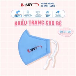 Thumbnail Khẩu Trang Kissy 5D Trẻ Em 6 tháng Đến 3 Tuổi Chống Nắng Và Bụi Mịn Hiệu Quả Họa Tiết Trơn Chống Tia UV 2