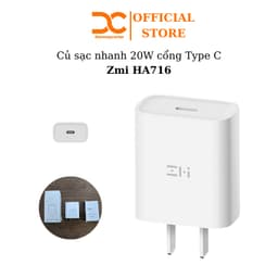 Thumbnail Củ sạc nhanh PD Type C 20W Xiaomi ZMI HA716 chuẩn PD 3.0/dây cáp sạc Al873K/AL872/AL870/AL871 1