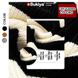 Thumbnail Áo Len Nam Nữ Cổ Cao SUKIYA Chất Sợi Len Lông Thỏ mềm mại kiểu dáng Hàn Quốc AL85 2