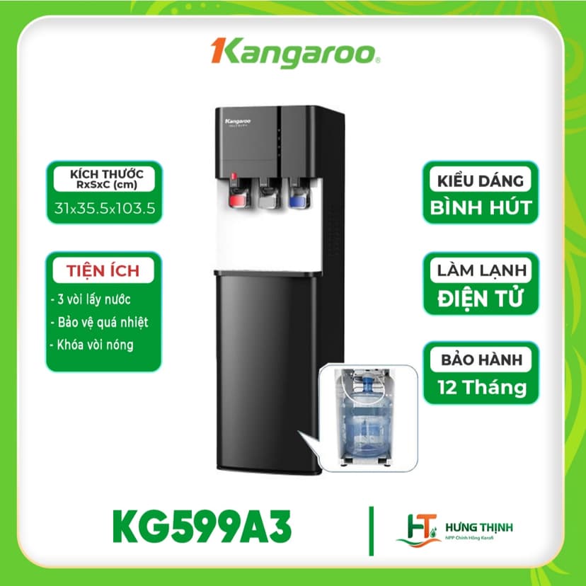 Ảnh Cây Nước Nóng Lạnh Kangaroo KG599A3 Thiết Kế Sang Trọng, Phù Hợp Với Mọi Không Gian 1