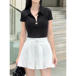 Thumbnail JOVEN Quần Short Damist Bồng Bềnh Nhẹ Nhàng 4