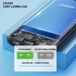 Thumbnail Pin Sạc Dự Phòng 10000mAh ROBOT RT12 Có 2 Cổng Sạc Ra USB & 2 Cổng Sạc Vào Micro/Type-C Nhỏ Gọn Tiện Lợi 3