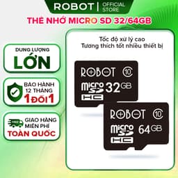 Thumbnail Thẻ Nhớ Micro SD ROBOT TF Card 16GB/ 32GB/ 64GB - Dành Cho Nhiều Loại Thiết Bị Camera, Laptop, Loa, Điện Thoại 1