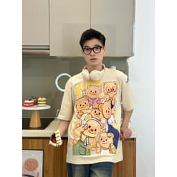 Thumbnail Áo thun FIDE TEDDY phông unisex form rộng local brand nam nữ cổ tròn oversize AT94 3