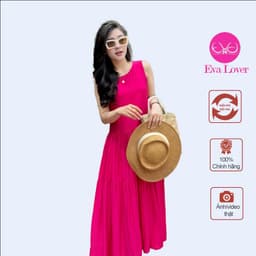 Thumbnail Váy sát nách dáng dài kiểu maxi 3 tầng chất đũi mềm mát  thấm hút mồ hôi Evalover 1