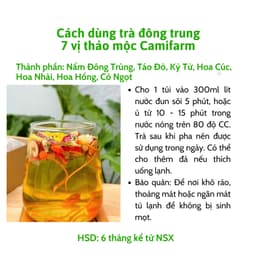 Thumbnail Trà Đông Trùng Hạ Thảo 7 Vị Thảo Mộc Camifarm Thanh Lọc, Đẹp Da, Giữ Dáng, Ngủ Ngo 2